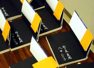 サインをした本